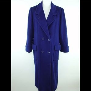 Montello Mackintosh Royal Blue Wool Trench Coat - image 1